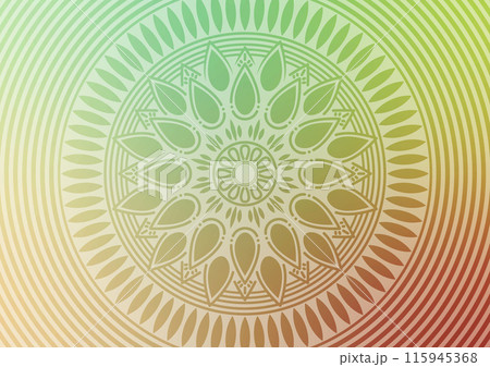 Soft green mandala flower pattern decoration background Soft green mandala flower pattern decoration background 115945368