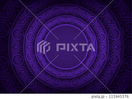 Purple mandala pattern circle decoration background  115945376