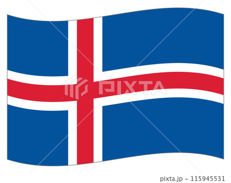 世界の国旗　アイスランドの旗 115945531