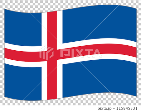 世界の国旗　アイスランドの旗 115945531