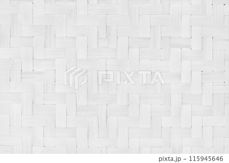 Old bamboo weaving pattern, woven rattan mat texture for background and design art work. 115945646