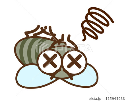 害虫_倒れるハエ 115945988