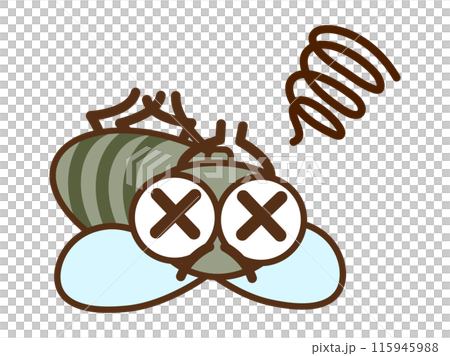 害虫_倒れるハエ 115945988