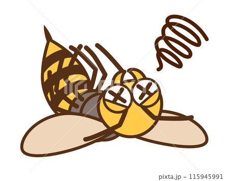 害虫_倒れるハチ 害虫_倒れるハチ 115945991