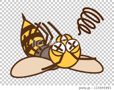 害虫_倒れるハチ 害虫_倒れるハチ 115945991