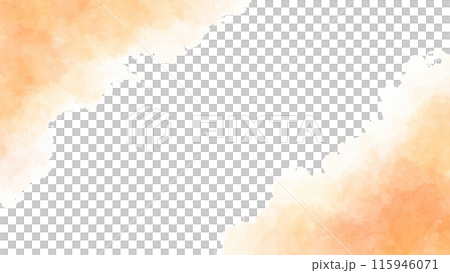 水彩紋理banner背景素材橘色16:9 115946071