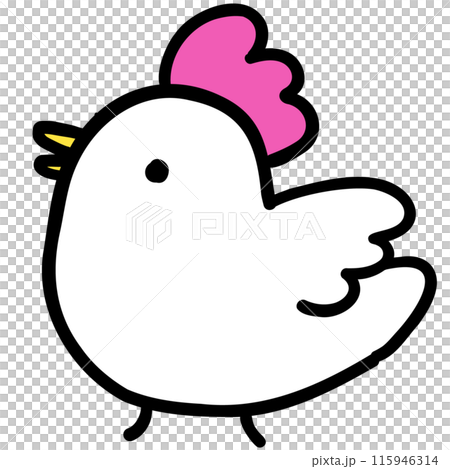 Cute simple chicken 115946314