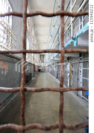 アルカトラズ島旧刑務所館内　アメリカ合衆国 カリフォルニア州 サンフランシスコ 115948212