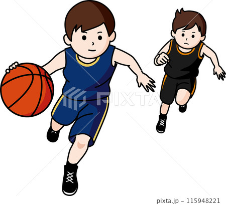 バスケットボールをする男の子 バスケットボールをする男の子 115948221