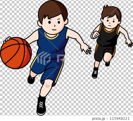 バスケットボールをする男の子 バスケットボールをする男の子 115948221