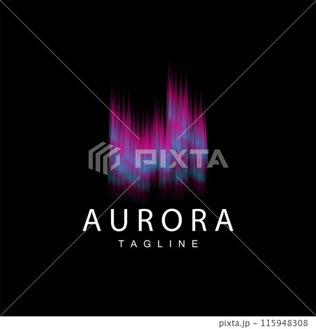 Aurora Logo, Sky Nature Landscape Design, Symbol Vector Illustration Template 115948308