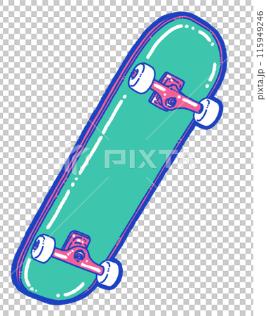 スケートボードのイラスト 115949246