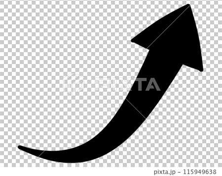 Simple arrow silhouette illustration material 115949638