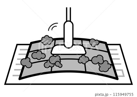 エアコンフィルターの掃除 掃除で埃を吸う エアコンフィルターの掃除 掃除で埃を吸う 115949755