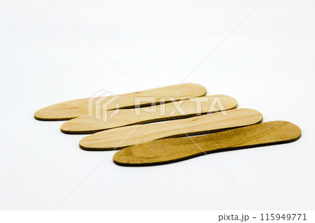 A picture of wood spoon on white background 115949771