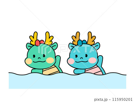 Dragon Character in Artistic Swimming Dragon Character in Artistic Swimming 115950201