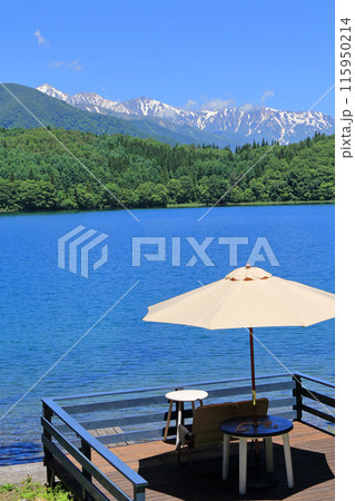 初夏の青木湖と白馬三山 初夏の青木湖と白馬三山 115950214