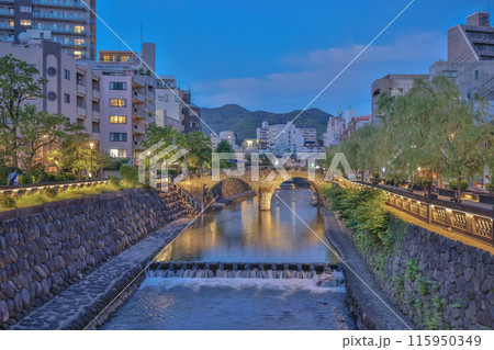 Megane Bridge, Iconic Landmark of Nagasaki's Spectacular Scenery May 13 2024 115950349