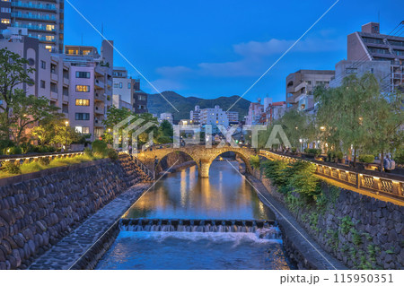 Megane Bridge, Iconic Landmark of Nagasaki's Spectacular Scenery May 13 2024 115950351