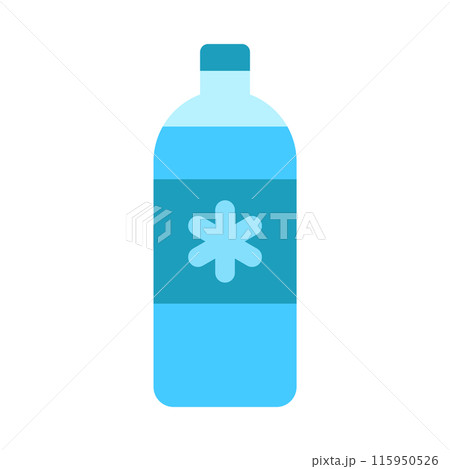 冷たい飲み物　ペットボトルのアイコンイラスト 115950526