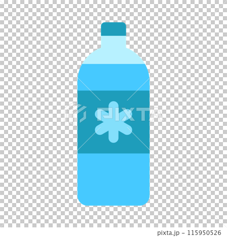 冷たい飲み物　ペットボトルのアイコンイラスト 115950526