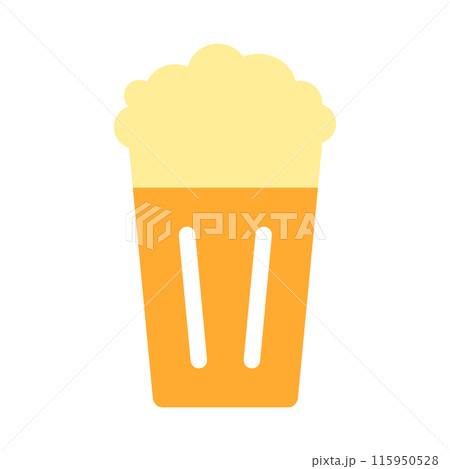冷たい飲み物　ビールのアイコンイラスト 115950528