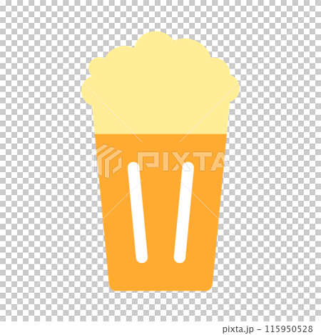 冷たい飲み物　ビールのアイコンイラスト 115950528
