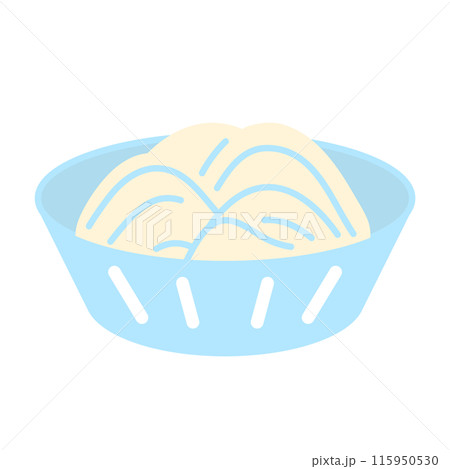 冷たい食べ物 　そうめんのアイコンイラスト 115950530