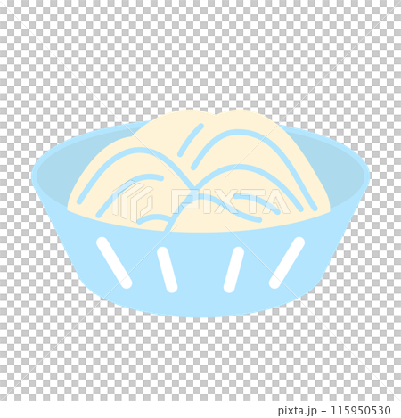 冷たい食べ物 　そうめんのアイコンイラスト 115950530