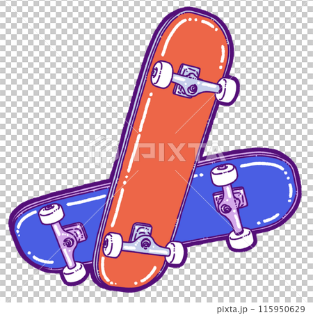 兩個滑板的插畫 115950629