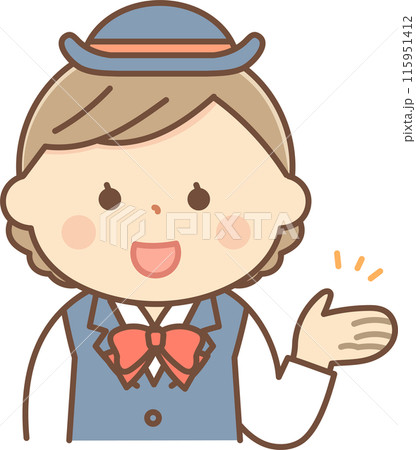 説明をする旅行ガイドの女性 115951412