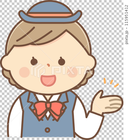 説明をする旅行ガイドの女性 115951412