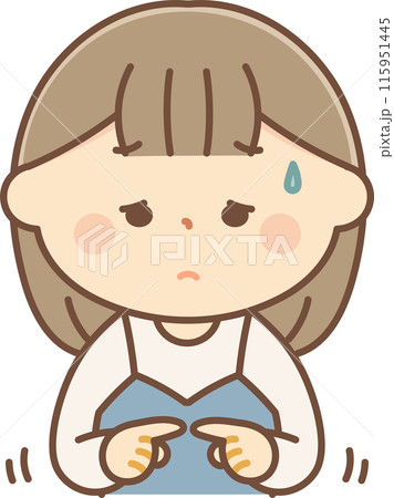 いじいじする女性 115951445