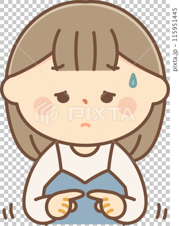 いじいじする女性 115951445