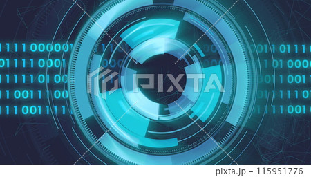 Image of loading circles, binary codes and...のイラスト素材 [115951776] - PIXTA