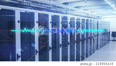 Image of data processing over computer servers 115954214