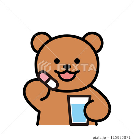 薬　くま　シンプル 115955871