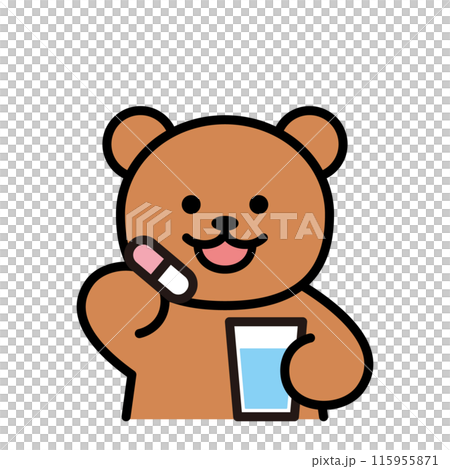 薬　くま　シンプル 115955871