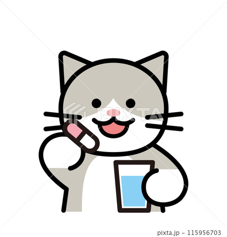 薬 ねこ シンプル 薬 ねこ シンプル 115956703