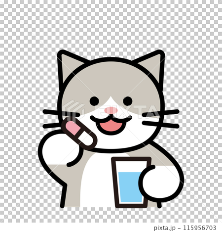 薬 ねこ シンプル 薬 ねこ シンプル 115956703