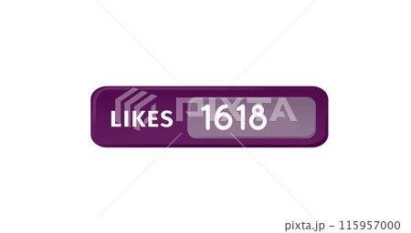 Image of numbers changing and likes text in...のイラスト素材 [115957000] - PIXTA