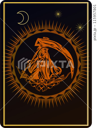 死神のおしゃれな背景枠 死神のおしゃれな背景枠 115957801