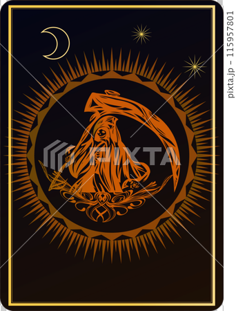 死神のおしゃれな背景枠 死神のおしゃれな背景枠 115957801