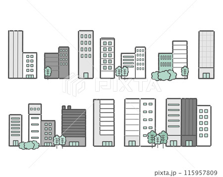 街並みのイラスト 街並みのイラスト 115957809