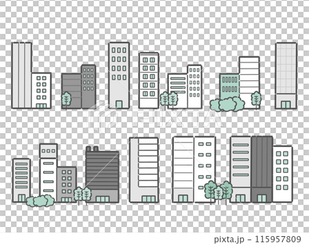 街並みのイラスト 街並みのイラスト 115957809