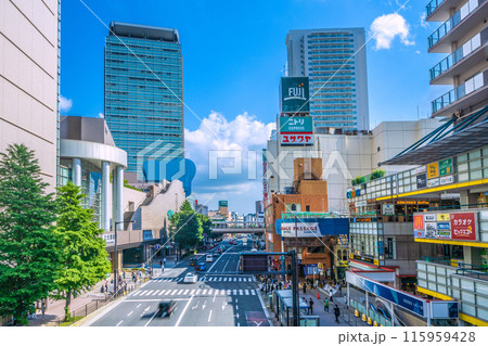 日本の横浜都市景観 6月。上大岡駅前などを望む＝3日 115959428
