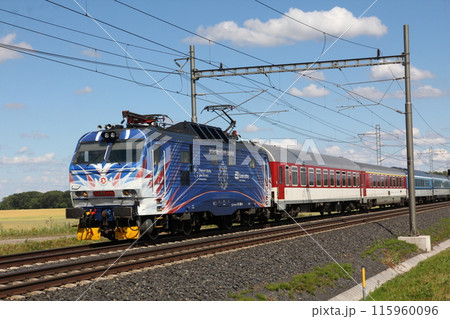 Czech locomotive pulling express 115960096