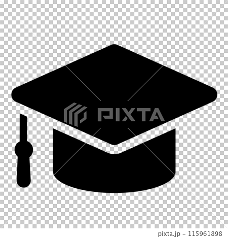 Graduation hat icon with tassel 115961898