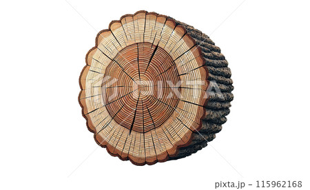 Cross-section of Tree Log with Growth Rings. Cross-section of Tree Log with Growth Rings. 115962168