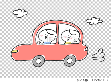 笑顔でドライブする男女 運転 カップル デート 笑顔でドライブする男女 運転 カップル デート 115963105